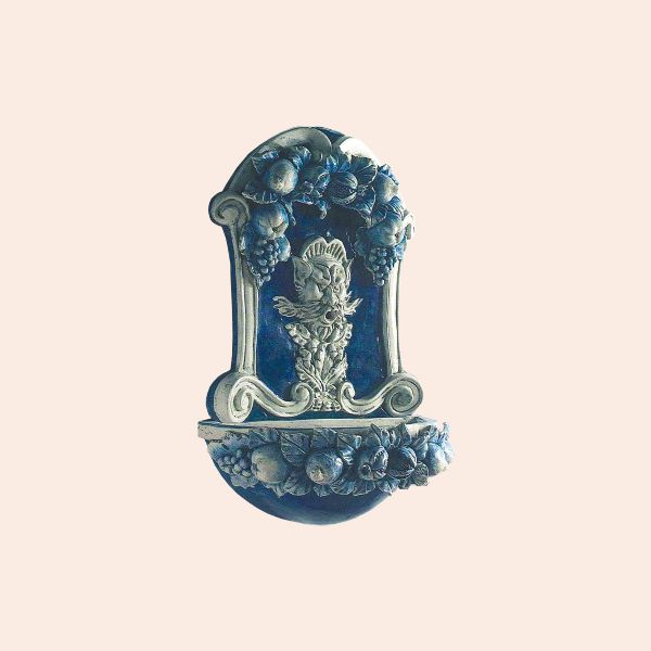 WALL FOUNTAIN WITH MYTHOLOGICAL HEAD AND FRUIT